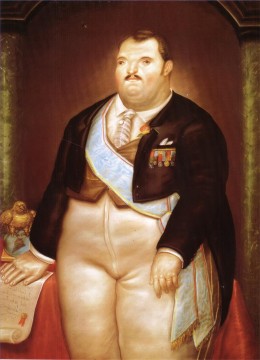 Fernando Botero Painting - El presidente Fernando Botero.